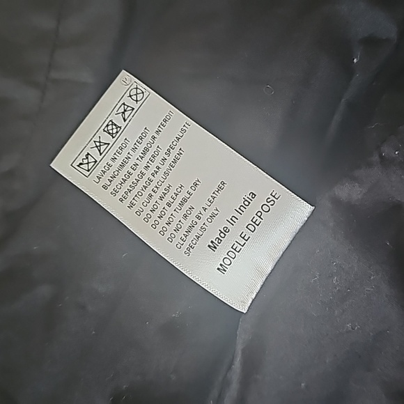 Maje Leather Motorcycle Jacket with Sleeve Slits - Picture 6 of 14